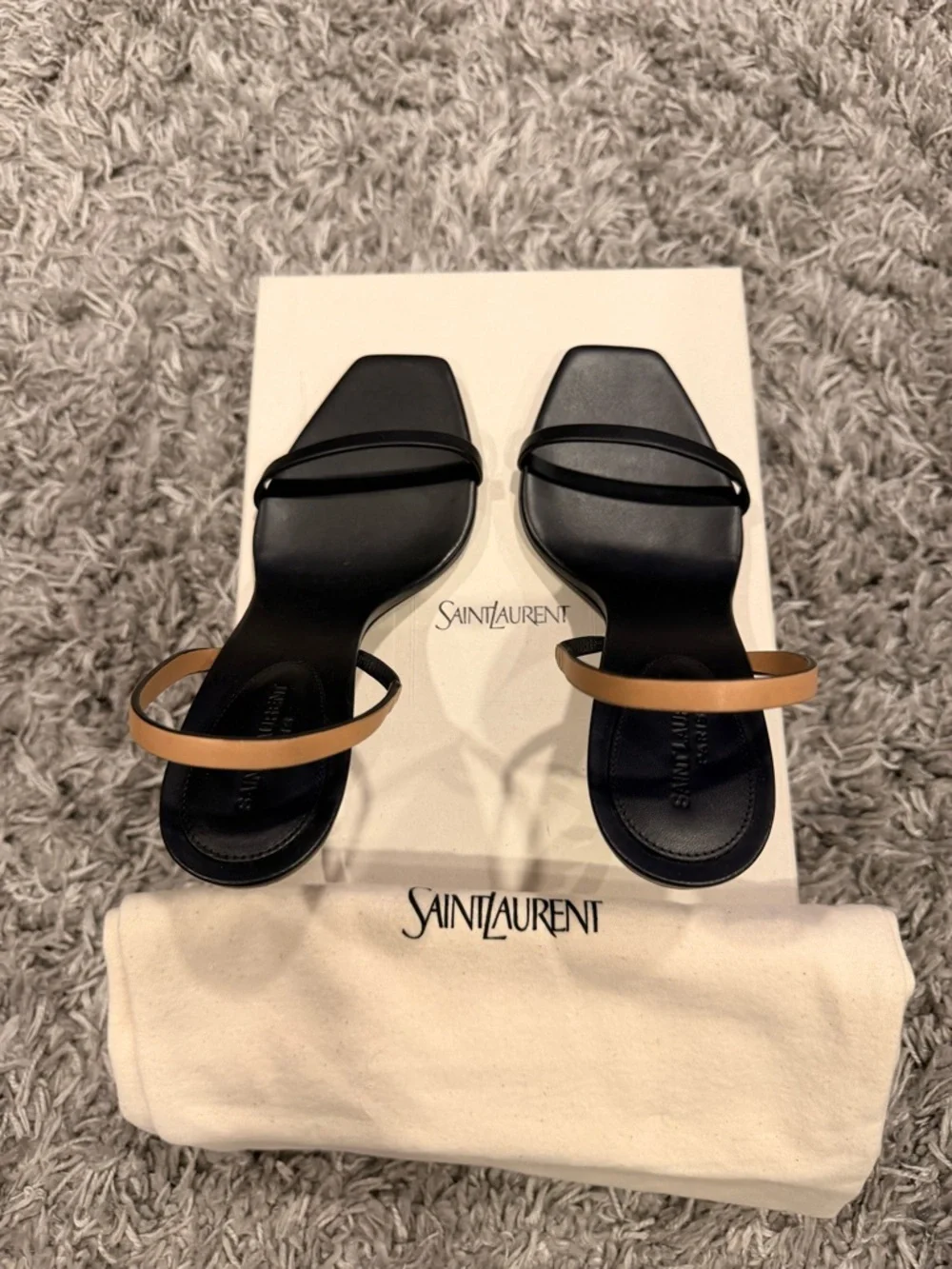Saint Laurent Opyum Slingback Sandals size 37.5 US 7.5 - Picture 3 of 6